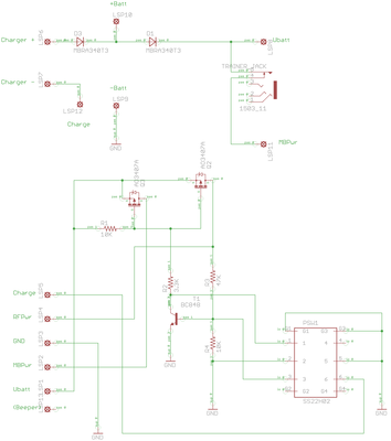 This one uses only one diode for protecting the complete radio..