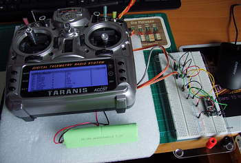 my Taranis with teensy on breadboard