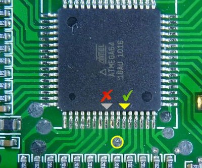 2nd generation 9x main board pad connected to the 6th CPU pin from the left.