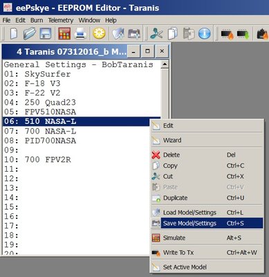 Save Notes for single model eepm file.