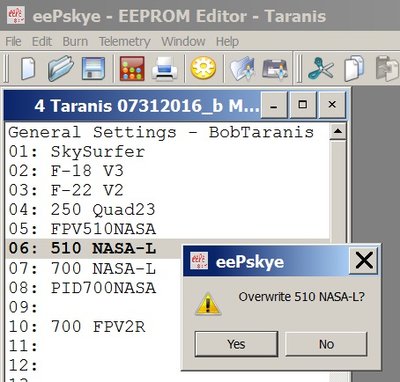 Overwrite 510 NASA-L? <br />for loading the single model eepm.