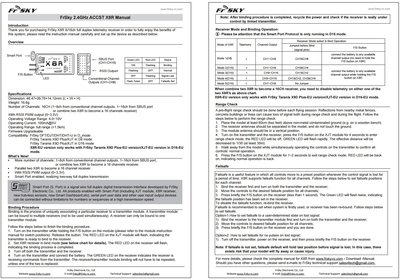 X8R Receiver Manual (click on picture to zoom in)