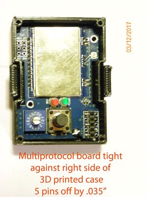 Multiprotocol board in 3D printed case