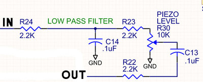 Piezo squarewave filter.