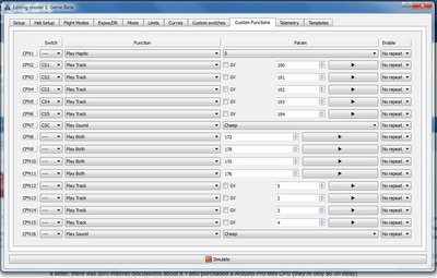 Custom Function Settings.