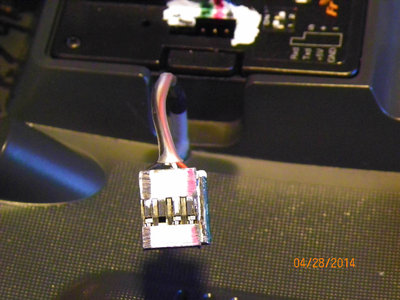 External Telemetry Cable Wire Plug to XJT Module external RS232 Serial Port<br />Glued toothpick to side of telemetry cable plug to make shore it is plugged in correctly every time.