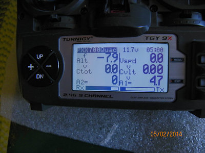 Sky9x Radio Settings for SPort Vario telemetry readings on display.