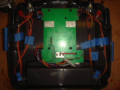 made two 3 prone connectors to rob p1,p2, THR and TRN but still can replug the original pots/switches back to do programming...<br />I used extra long wires because I don't want to waste a servo cable, so I can reuse the full length of the cable later. ;)