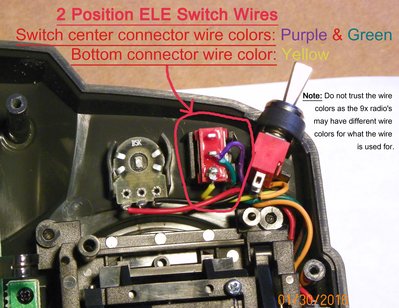 Inside showing 2 position SW wiring.