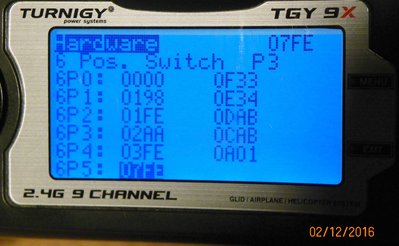 6-Position Switch Calibration Values 6P5 - 6P0.