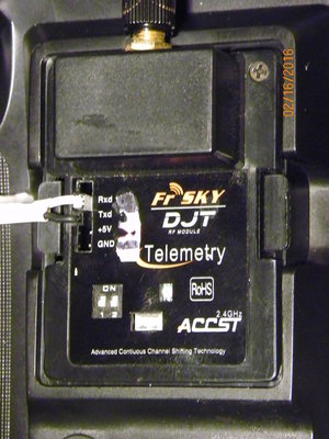 9Xtreme Telemetry Black and White wires to DJT module.