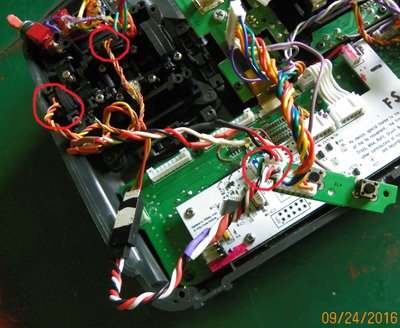 9x radio Taranis Gimbals upgrade wiring.