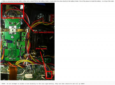 Sky9x board RTC Battery Backup<br />Click on photo to zoom in.