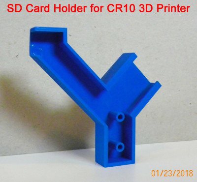 SD Card Holder for CR10 3D printer