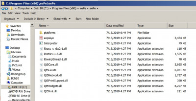 second eePe folder with new eepSkye5 <br />test version July 16, 2019