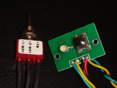 big bulky switch for one way, two way, and FW flash instead of dip switch.