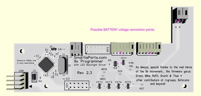 resistor connects to any of these spots