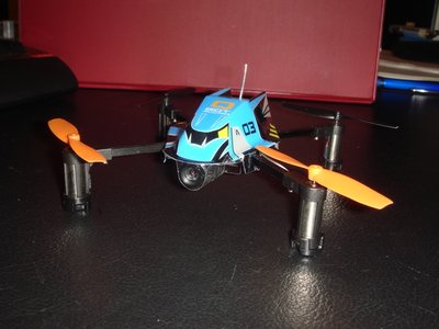the cam is not 'permanently' fixed yet, may need to adjust the angle some what after several fly tests.