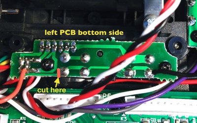 View of right trim board, as viewed from back of radio