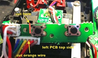 View of left trim board, component side, as viewed from back of radio