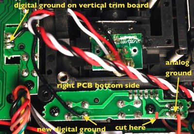 View of left trim board, as viewed from back of radio