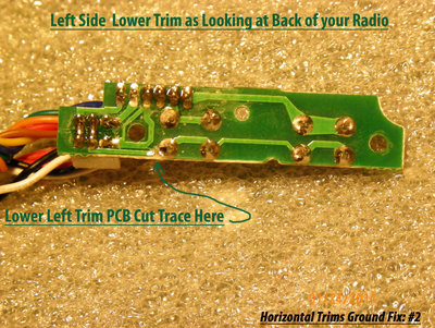 Photo #2_Left Side Lower PCB Trim Trace Cut