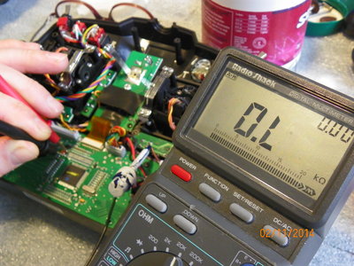 Far left 512 Resistor with an Open Circuit on my 9x FlySky Radio. (Pic 11)