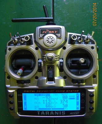 3) Taranis with full DJT Telemetry using erSky9X firmware.