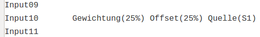 Input   I10  S1 precalculation 0% to 50%